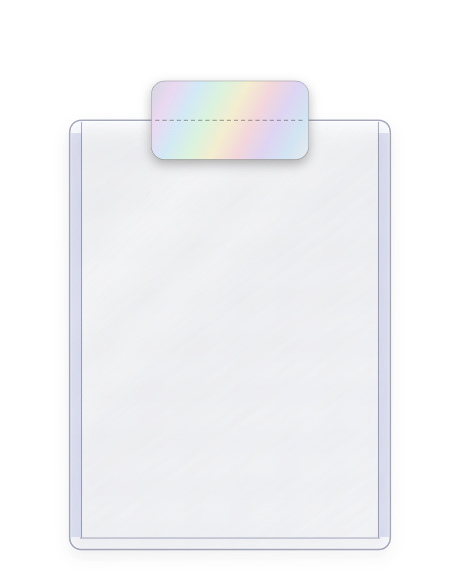 Silver Holo Toploader (35PT) Mag Seal
